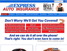 Tablet Screenshot of goexpressautoinsurance.com